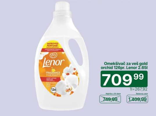 Omekšivač za veš gold orchid 126pr. Lenor 2.65l