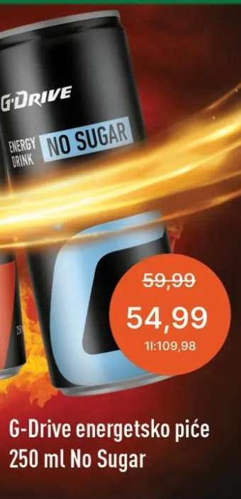 G-Drive energetsko piće 250 ml No Sugar