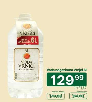 Voda negazirana Vrnci 6l