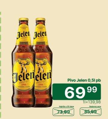 Pivo Jelen 0,5l pb
