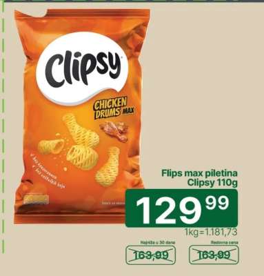 Flips max piletina Clipsy 110g
