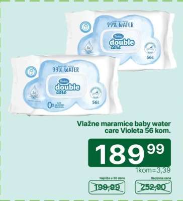 Vlažne maramice baby water care Violeta 56 kom.