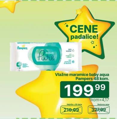 Vlažne maramice baby aqua Pampers 48 kom.