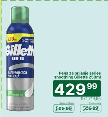 Pena za brijanje series shoothing Gillette 250ml