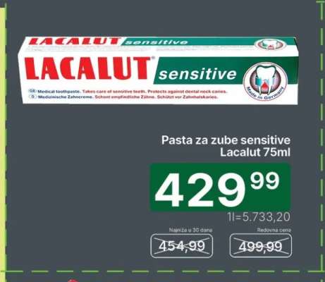 Pasta za zube sensitive Lacalut 75ml