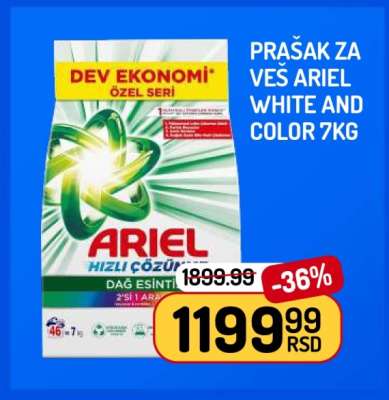 Prašak za veš Ariel White and Color 7kg