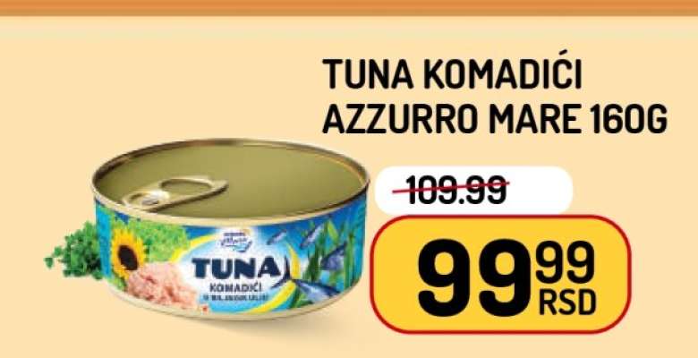 Tuna Komadići Azzurro Mare 160g
