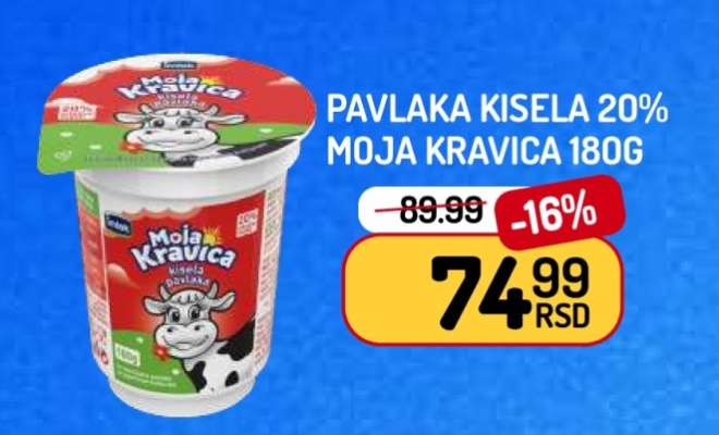 Pavlaka Kisela 20% Moja Kravica 180g