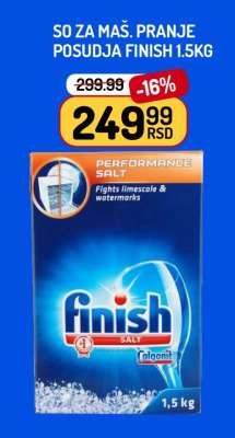 So za maš. pranje posudja Finish 1.5kg