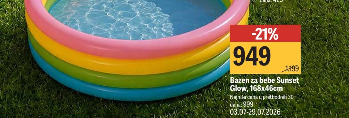 Bazen za bebe Sunset Glow, 168x46cm