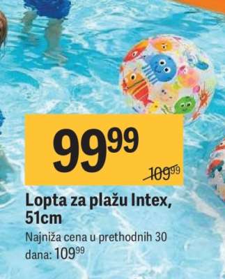Lopta za plažu Intex, 51cm