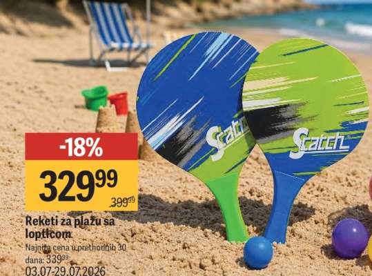 Reketi za plažu sa lopticom