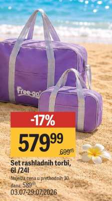 Set rashladnih torbi, 6l/24l