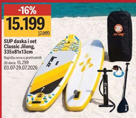 SUP daska i set Classic Jilong, 335x81x13cm