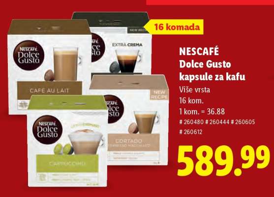 Nescafé Dolce Gusto kapsule za kafu