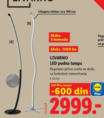 LIVARNO LED podna lampa