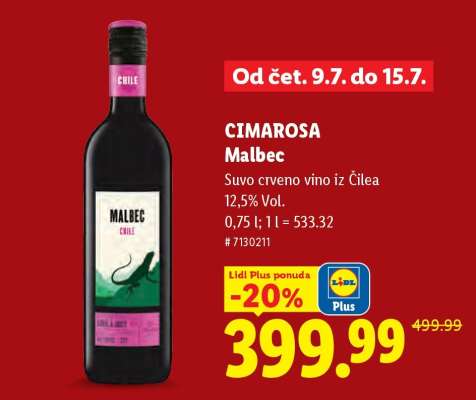CIMAROSA Malbec