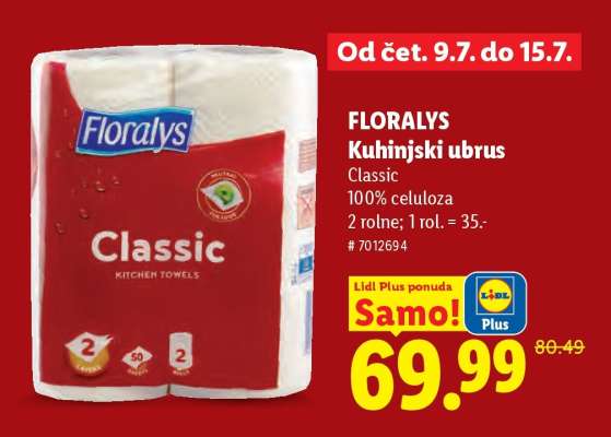Floralys Kuhinjski ubrus