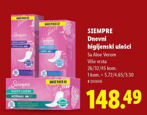 Siempre Dnevni higijenski ulošci