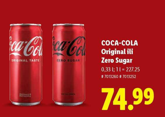 Coca-Cola Original ili Zero Sugar