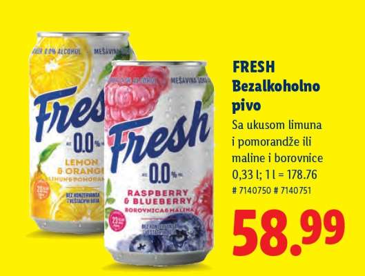 Fresh Bezalkoholno pivo