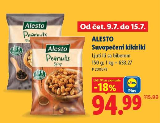 ALESTO Suvopečeni kikiriki