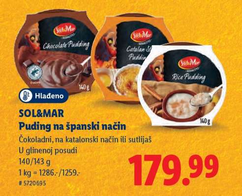 SOL&MAR Puding na španski način