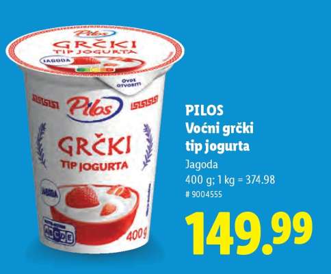 PILOS Voćni grčki tip jogurta