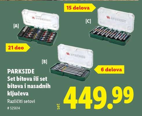PARKSIDE Set bitova ili set bitova i nasadnih ključeva