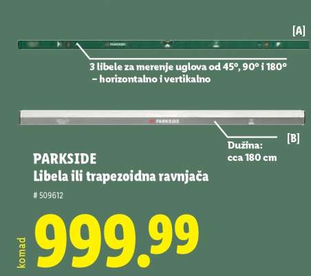 PARKSIDE Libela ili trapezoidna ravnjača