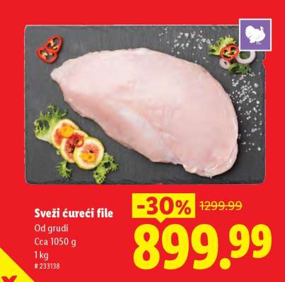 Sveži ćureći file