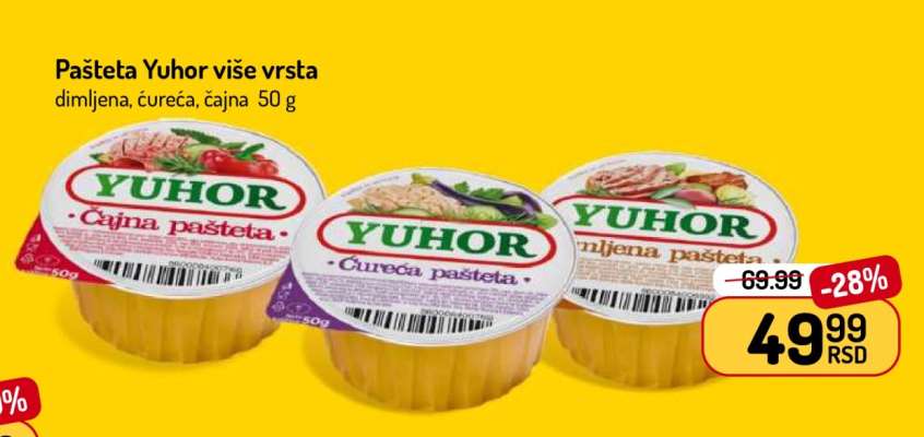 Pašteta Yuhor više vrsta