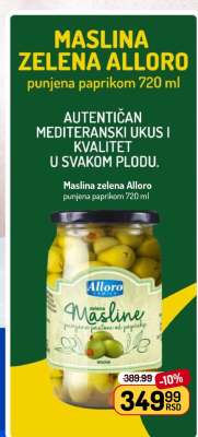 Maslina zelena Alloro