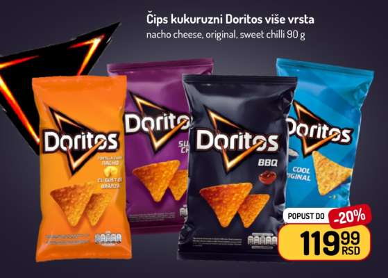 Čips kukuruzni Doritos više vrsta