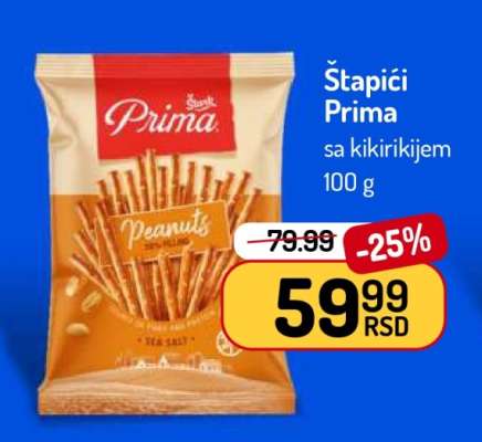 Štapići Prima sa kikirikijem