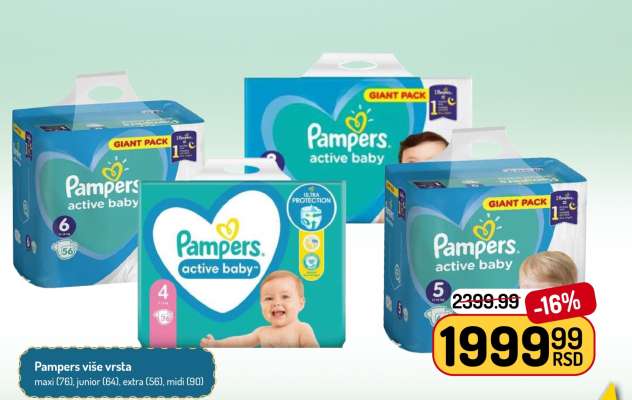 Pampers active baby