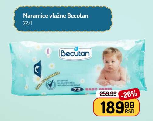 Maramice vlažne Becutan