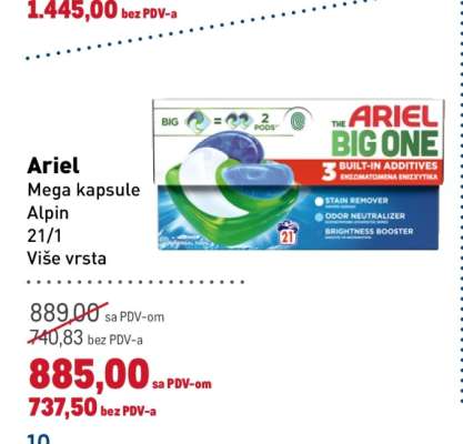 Ariel Mega kapsule Alpin 21/1