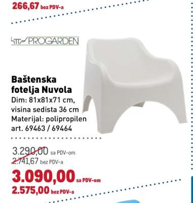 Baštenska fotelja Nuvola