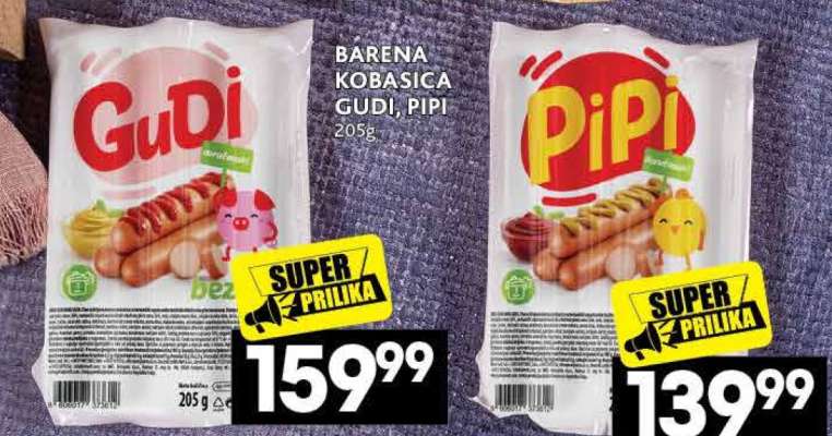 BARENA KOBASICA GUDI, PIPI 205g