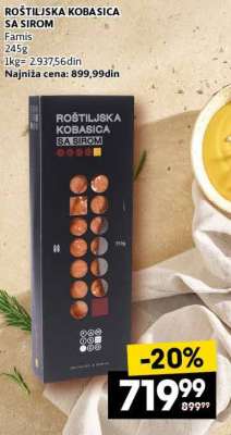 Roštiljska kobasica sa sirom
