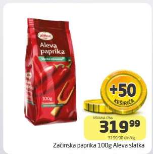 Začinska paprika 100g Aleva slatka