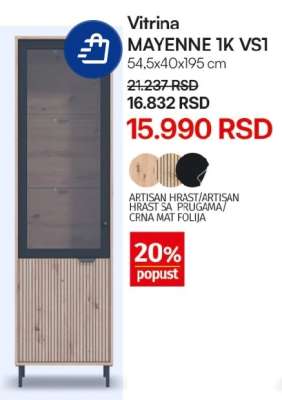 Vitrina MAYENNE 1K VS1