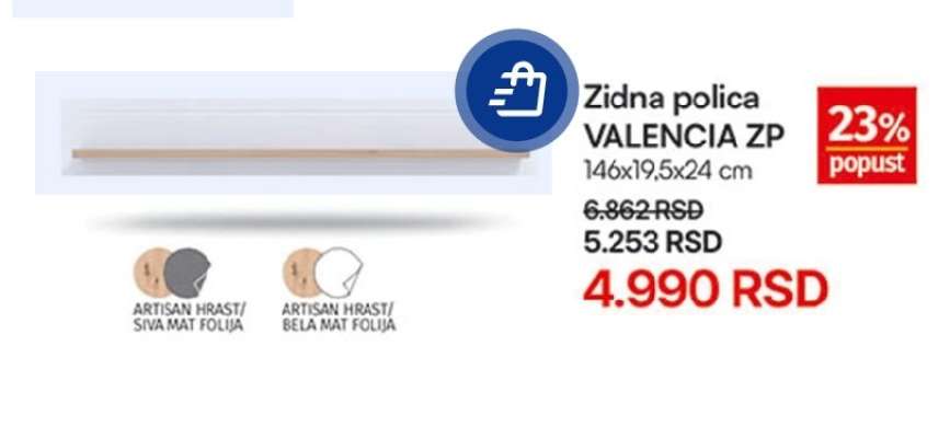 Zidna polica VALENCIA ZP