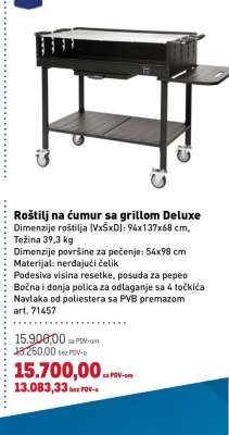 Roštilj na čumur sa grillom Deluxe