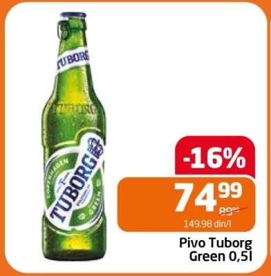 Pivo Tuborg Green 0,5l