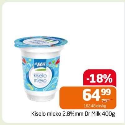 Kiselo mleko 2.8%mm Dr Milk 400g