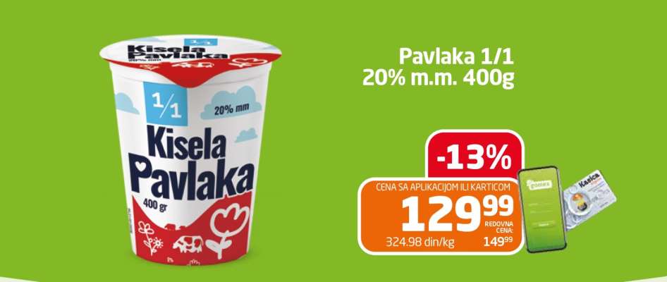 Pavlaka 1/1 20% m.m. 400g