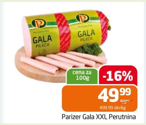 Parizer Gala XXL Perutnina