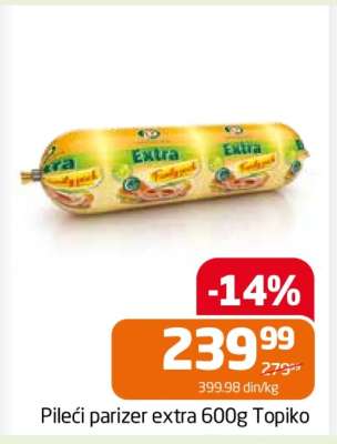 Pileći parizer extra 600g Topiko